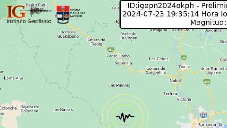 Sismo de 4.2 grados sacudió Guayas la noche del 23 de julio: ¿Dónde fue el epicentro?