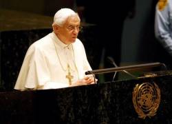 El papa emérito Benedicto XVI, teólogo alemán que asumió su cargo desde el 2005 hasta el 2013. (AFP)