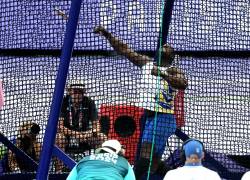 Juan Caicedo en la prueba de lanzamiento de disco de París 2024. (Foto: Comité Olímpico Ecuatoriano)