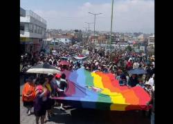 El Movimiento Indígena y Campesino de Cotopaxi (MICC), una organización filial de la Conaie, lideró la multitudinaria marcha.