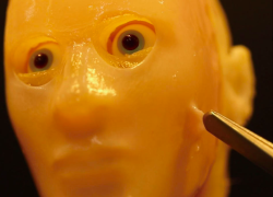 Investigadores japoneses desarrollan robot facial con piel 'viva' hecha de células humanas.