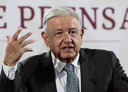 El presidente de México, Andrés Manuel López Obrador, participa en su conferencia de prensa matutina este miércoles, en el Palacio Nacional de Ciudad de México (México).