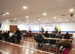 Quito, martes 25 de junio de 2024. Instalación de la audiencia de juicio a los procesados en el caso del asesinato de Fernando Villavicencio, en el Complejo Judicial Norte. Fotos: API / Rolando Enríquez