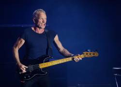 Sting actúa en el escenario durante la 39a edición del festival de música Francofolies en La Rochelle, oeste de Francia, el 10 de julio de 2024.