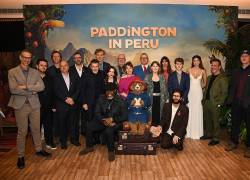 Foto del preestreno en Londres de Paddington en Perú.