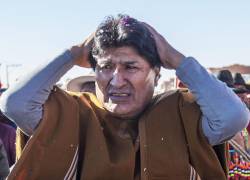 Fotografía de archivo del 20 de septiembre de 2024 del expresidente Evo Morales, participando en una marcha rumbo a la ciudad de La Paz, en Patacamaya.