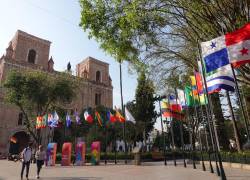 Fotografía de los preparativos para lo que sera la XXIX Cumbre Iberoamericana Ecuador 2024 a realizarse desde el 14 y 15 de noviembre en la ciudad de Cuenca.