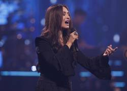 La cantante chilena Myriam Hernández durante el 64º Festival Internacional de la Canción de Viña del Mar, Chile.