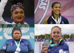 Neisi Dajome (i), Angie Palacios, Lisseth Ayoví y Glenda Morejón tienen posibilidades de ganar medallas para Ecuador que tiene una mayoría de mujeres en su delegación.