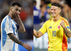 Lionel Messi y James Rodríguez medirán fuerzas en la final de la Copa América.