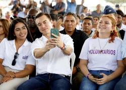 El presidente Daniel Noboa participó en un encuentro con cientos de jóvenes, en Babahoyo.