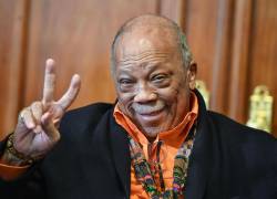 El productor musical estadounidense Quincy Jones durante una conferencia de prensa en Rome, Italy, 2018.