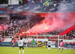 Fotografía que muestra el partido por la final de la Liga Pro del año pasado, entre Liga de Quito e Independiente del Valle.