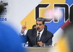 Nicolás Maduro durante su proclamación como ganador en la sede del CNE.