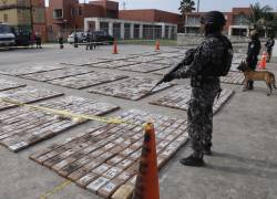 Fotografía de una incautación de cerca de tres toneladas de cocaína en el área de preembarque del puerto del ciudad de Guayaquil, en mayo del 2024.