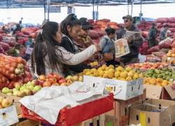 Fotografía de un mercado de alimentos en Tungurahua.