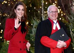 La princesa de Gales llegando al concierto de villancicos Together At Christmas (Juntos en Navidad) en la Abadía de Westminster en Londres.