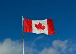 Fotografía de la bandera de Canadá.