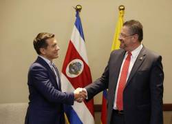 Daniel Noboa y el presidente de Costa Rica, Rodrigo Chaves, abordan libre comercio y narcotráfico en reunión de trabajo