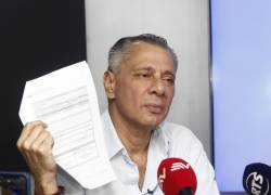 Guayaquil, jueves 26 de Octubre del 2023. Imagen de archivo del expresidente de la república, Jorge Glas, mientras ofrecía una rueda de prensa.