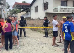 Inmediaciones de la vivienda en donde se desató el tiroteo.