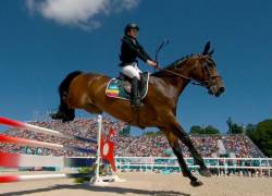 María Sol Naranjo en la prueba de salto ecuestre.