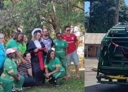 Mujer celebra su título universitario con sesión fotográfica en el camión de basura donde trabajó 12 años