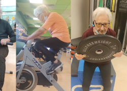 Mujer de 100 años se vuelve viral por sus rutinas en el gimnasio