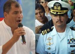 El expresidente Rafael Correa y el capitán Edwin Ortega.