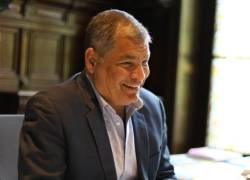 El expresidente ecuatoriano Rafael Correa en entrevista con EFE, el 27 de abril de 2022, en Bruselas.