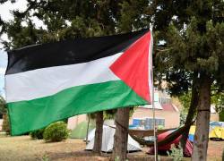 Alumnos de la UIB siguen acampados en solidaridad con Palestina este miércoles, en la universidad situada en Palma de Mallorca.