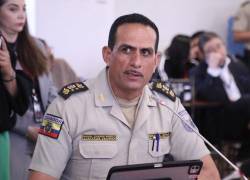 Víctor Zárate, comandante general de la Policía Nacional, durante su comparecencia a la Asamblea Nacional