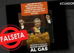 Gobierno de Lenín Moreno no evalúa quitar el subsidio al gas