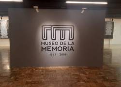 Exposición denominada Museo de la Memoria en los bajos del Ministerio de Cultura y Patrimonio.