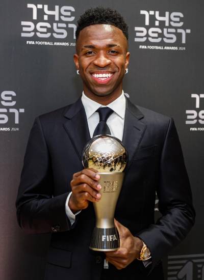 Vinícius Júnior, delantero brasileño del Real Madrid, alcanzó el premio al mejor jugador del mundo que entrega la FIFA.