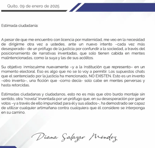 $!Comunicado de la Fiscal Diana Salazar.