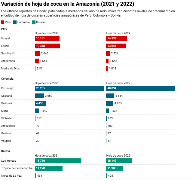 $!Narcodeforestación: el nuevo mapa de la coca destruye la Amazonía andina