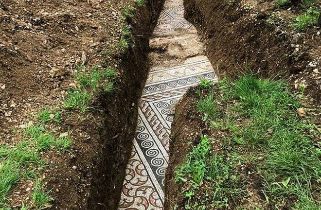 Hallan gran mosaico romano bajo viñedos en Italia