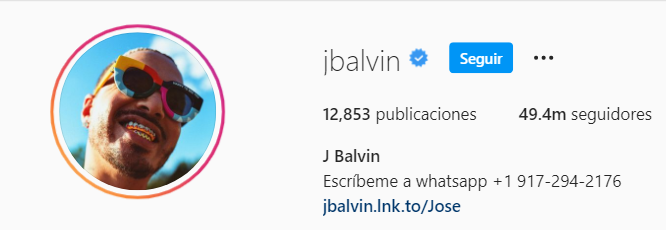 $!J Balvin publicó un número de WhatsApp en su Instagram