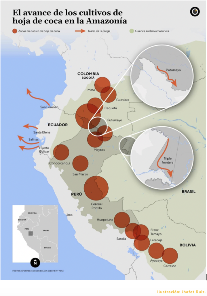 $!Mientras militares vigilan las ciudades, grupos criminales extienden cultivos de coca en Amazonía de Ecuador