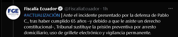 $!Excontralor Pablo Celi saldrá de prisión: Tribunal cambia medida cautelar en caso Las Torres