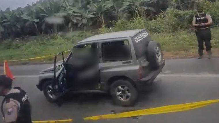 Tres guardias que custodiaban un vehículo fueron asesinados en El Triunfo