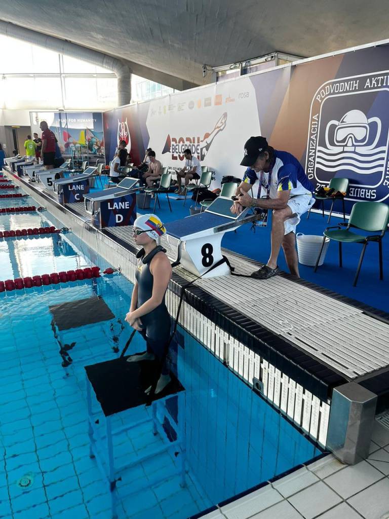 $!Sabine Mánz triunfa en el Mundial de Apnea en Belgrado: ganó medallas de oro y plata