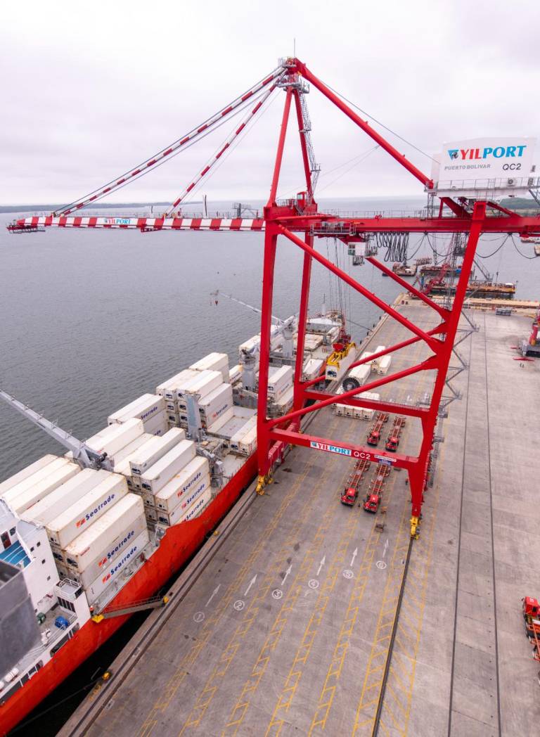 $!La terminal de Yilport en Puerto Bolívar mueve diariamente contenedores con banano, camarón y productos mineros. Allí es un nicho importante puesto que la producción de minerales crecerá en el corto plazo y el puerto está en condiciones para moverla.