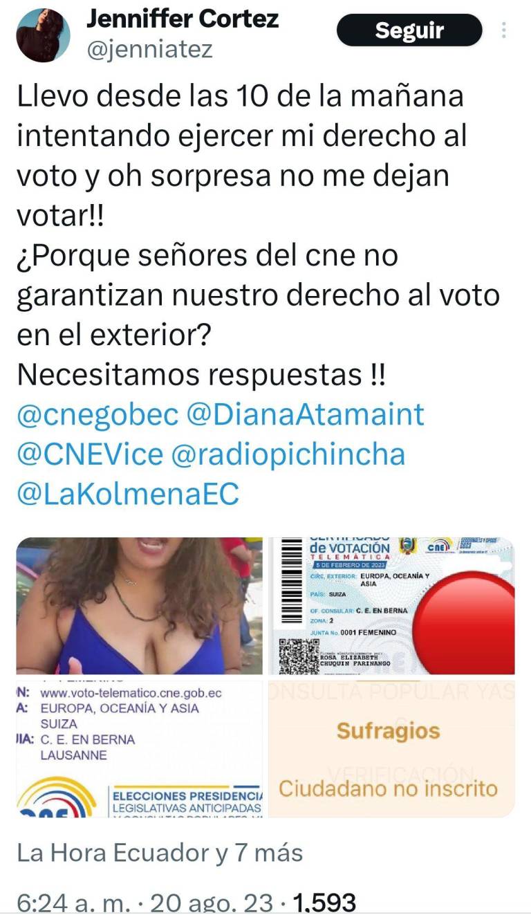 $!Votación en el exterior reporta fallas en el sistema: sufragio telemático culmina este 20 de agosto