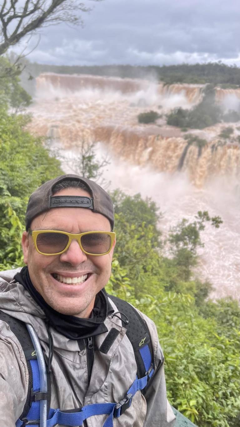 $!Las Cataratas del Iguazú no podían faltar en la travesía de Álvaro. Ya fueron consagradas como una de las Siete Maravillas Naturales del Mundo.