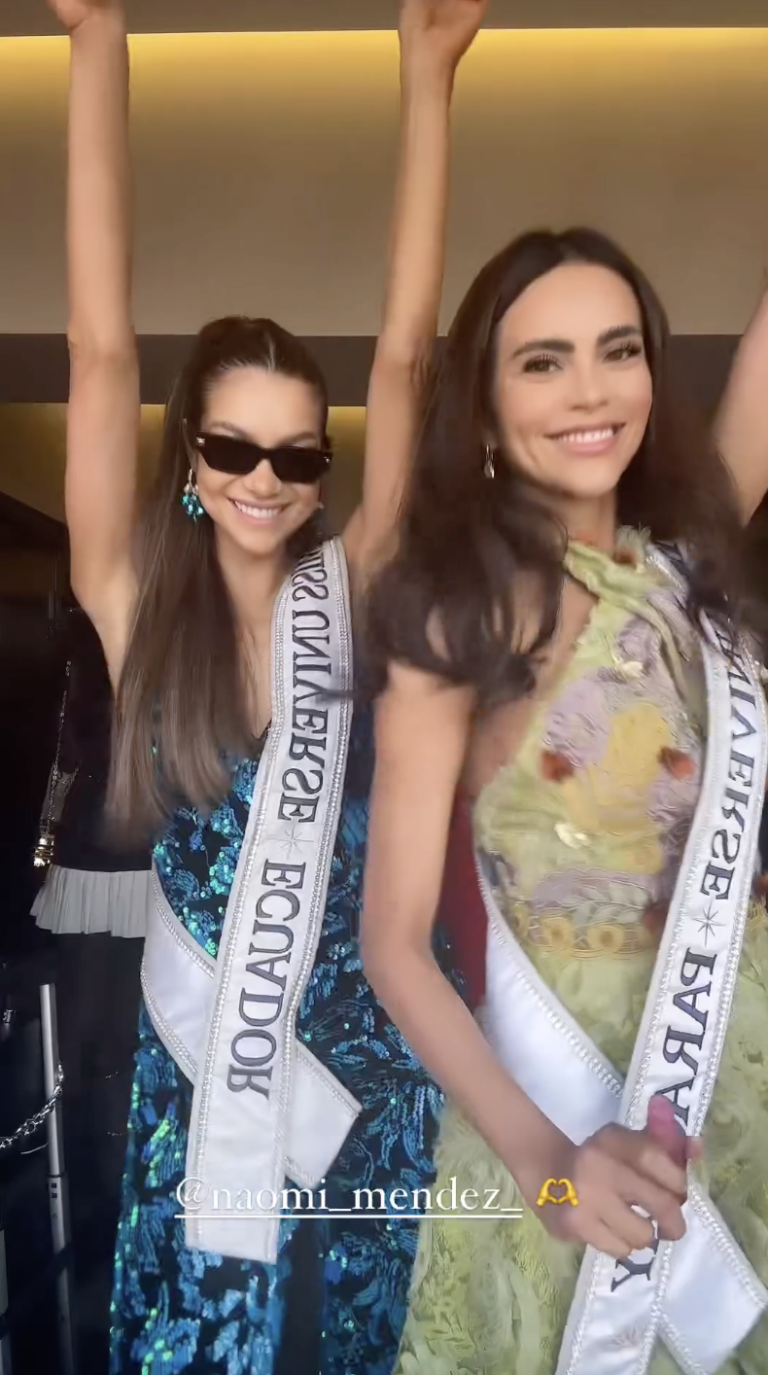 $!Mara Topic junto a Naomi Mendez, Miss Paraguay.