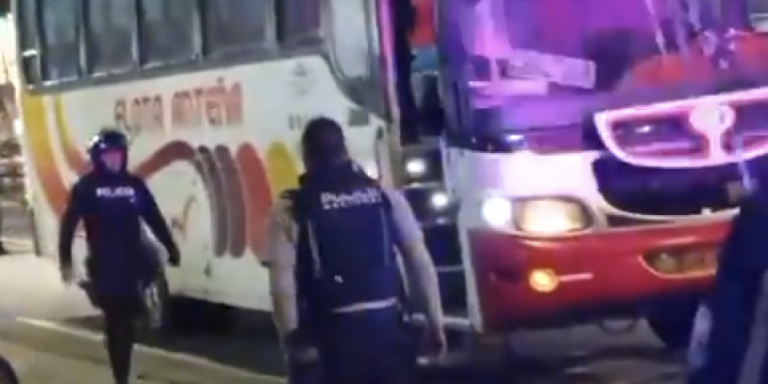 $!Fotografía del bus en el que se registró el incidente.