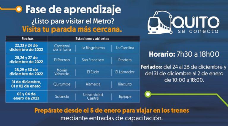 $!¿Quiere visitar el Metro de Quito? Este es el paso a paso para obtener los boletos