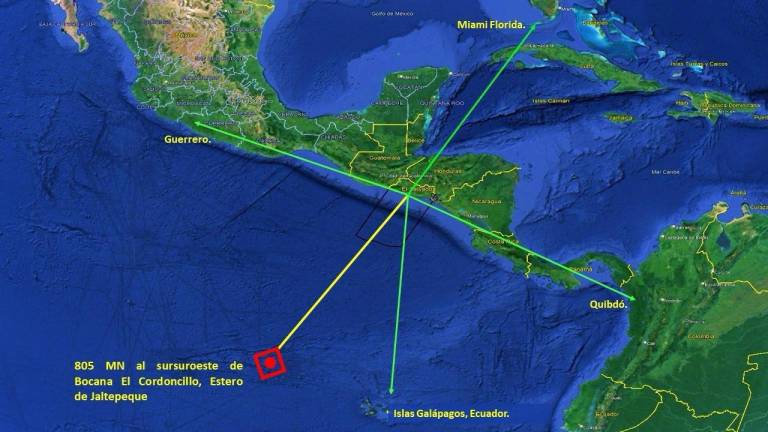 $!Tres ecuatorianos capturados en El Salvador por transportar una tonelada de cocaína en una lancha